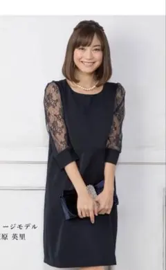 フォーマルワンピース（ドレス）　授乳対応Lサイズ　　五分袖