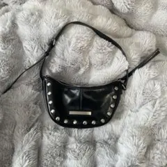 Matin Kim スタッズ付きハンドバッグ ブラック