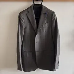 LARDINI グレー チェック柄 テーラードジャケットのサムネイル