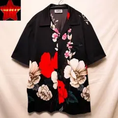 MALIHINI HAWAII アロハシャツ 半袖シャツ 花柄 古着 ブラックのサムネイル