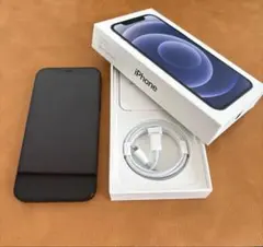 Apple iPhone 12 ブラック 本体 64GB充電ケーブル付き
