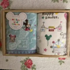 Disney ミッキー＆ミニー タオル2枚セット