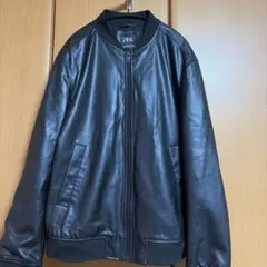 ZARA メンズ　フェイクレザージャケット　XL
