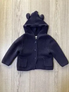 baby GAP フード付きカーディガン 6-12ヶ月 ネイビー