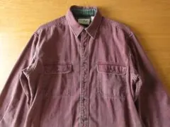 ★当時物エルエルビーン'90s【usa製】ハリケーンシャツMED臙脂