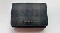 BURBERRY 三つ折り財布 チャコールグレー チェックのサムネイル