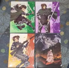 進撃の巨人　ミニクリアファイル　4枚セット