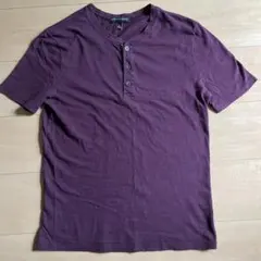 Banana Republic ヘンリーネック　半袖　紫　Mサイズ