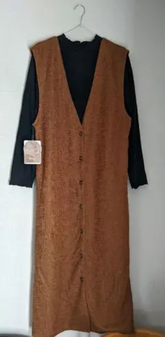 新品【大きいサイズ】Rafraf×mog茶3wayジャンスカロングワンピース3L