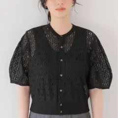 CLANE ヴィンテージレース ミニパフ袖カーディガンのサムネイル