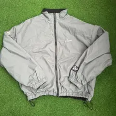 グレー ナイロンジャケット ジップアップ