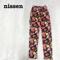DE0458【nissenニッセン】レギパン【M】花柄 ゴム ストレッチパンツのサムネイル