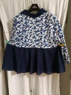 異素材切り替え パーカー 4Lサイズ