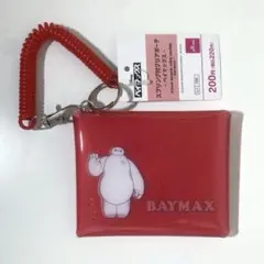 ベイマックス スプリング付きクリアケース赤 ミニポーチ収納 ディズニー ダイソー