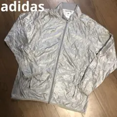 adidas ランニング　メッシュ　ウインドブレーカー　シルバー