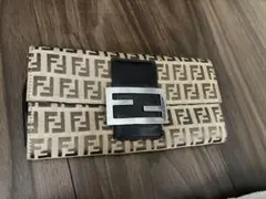 Fendi ロゴ 長財布 ベージュ/ブラウン