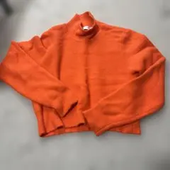 ZARA オレンジ ショート丈 ニット