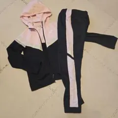 Nike 155 子供用ジャージ上下セット ピンク・黒