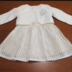 ベビーワンピース 80cm フォーマル　入園式　髪飾り付き