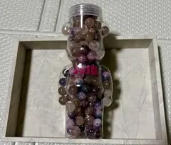 【天然石入り】くまボトル ビーズミックス 大容量 ハンドメイド資材