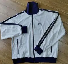 FFEIN★ホワイト ネイビー ジップアップジャケット Lサイズ