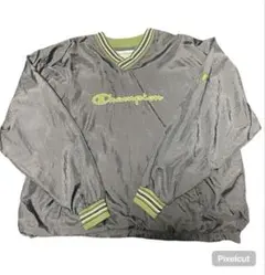 Champion ドローコードナイロンジャケット Vネック ネイビー XLサイズ