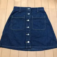 デニムミニスカート Sサイズ　デニム台形スカート デニムスカート