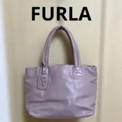 FURLA フルラ トートバッグ 肩掛け F ロゴ チャーム レザー A4収納