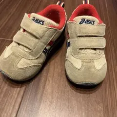ASICS スクスク　ベージュ/赤/青15㎝
