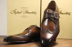 STEFANO BRANCHINI ウイングチップ シングルモンク 革靴 6.5のサムネイル