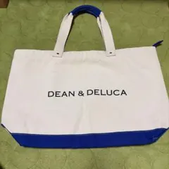 DEAN & DELUCA トートバッグ アイボリー/ブルー