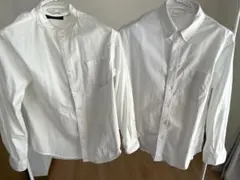 ホワイト 長袖シャツ 2枚セット