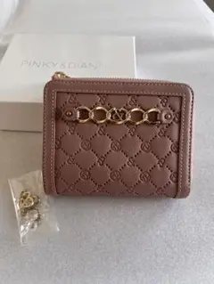 【未使用】PINKY&DIANNE L字ファスナー 二つ折り財布 ピンク