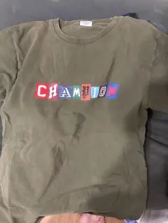 Champion 長袖Tシャツ オリーブ L