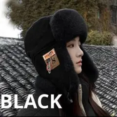 フライトキャップ　パイロット帽　韓国　ボア　ファー　ブラック　黒　スノボ　スキー
