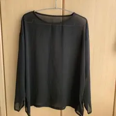 JF Ready Made シースルー黒長袖シャツのサムネイル