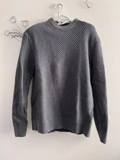 【美品】ZARA ザラ Mサイズ 立体リブニット グレー 春ニット