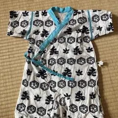 ベビー甚平 花柄 六角形 95cm未満