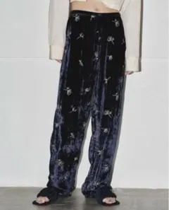 todayful エンブロイダリーベロアパンツ　38