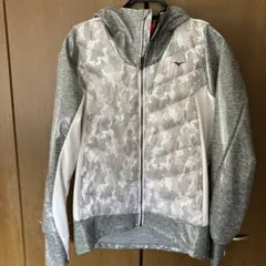 Mizuno フード付きジャケット グレー/ホワイト