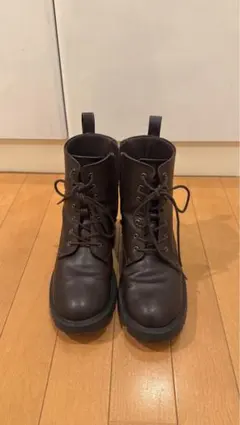 GU レースアップブーツ　ダークブラウン　Mサイズ