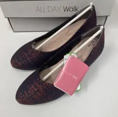 オールデイウォーク（22cm）ネイビー/オレンジ パンプス アキレス