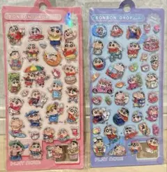 2 クレヨンしんちゃん ウォーターシール　ボンボンドロップシール　2枚セット