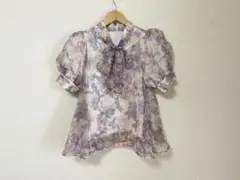 GRL 花柄ボウタイブラウス