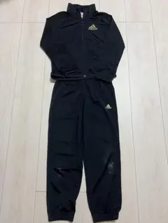 adidas キッズ ジャージ 上下セット ブラック