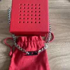 DIESEL レッド チェーン ネックレス