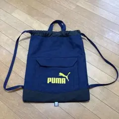 PUMA ネイビー 巾着型バックパック