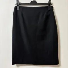DES PRES デプレ【S】 膝丈タイトスカート 黒スリット ストライプのサムネイル