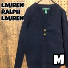 う*ん様 ローレンラルフローレン　薄手ニット　紺　ネイビー　M RB46