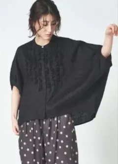 期間限定値下】united arrows スクエアフラワージャガード ブラウス